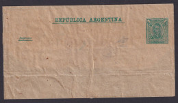 Argentinien Streifband Ganzsache Republik 1 Centavo - Cartas