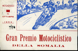 X1258 Somalia,Somalian Motorcycle Grand Prix 1953,Grand Prix Moto De Somalie,Motorrad-Grand-Prix Von Somalia - Motorbikes