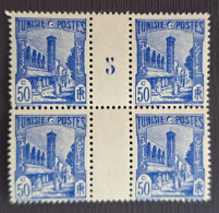 Tunisie 1934/38 N°181 Bloc De 4 Millesime 5  **TB - Ungebraucht