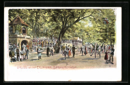 Lithographie Ganzsache Bayern PP15D21: Erlangen, Volksfest Erlanger Bergkirchweih  - Postkarten