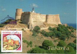 Tunisie 2021-Carte Maximum - Le Fort Et Le Phare De Tabarka // Maximum Card 2021 -the Fort And The Lighthouse Of Tabarka - 2020-…