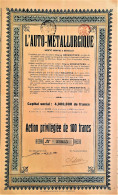 S.A. L'auto-métallurgique (1920) - Bruxelles - Automobilismo
