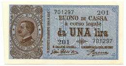 1 LIRA BUONO DI CASSA VITTORIO EMANUELE III PORENA LUGLIO 1921 FDS-/FDS - Regno D'Italia - Altri