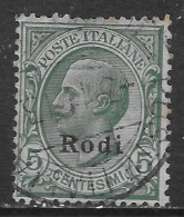 Italia Italy 1912 Colonie Egeo Rodi Leoni C5 Sa N.2 US - Aegean (Rodi)