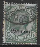 Italia Italy 1912 Colonie Egeo Patmo Leoni C5 Sa N.2 US - Egeo (Patmo)