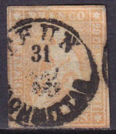 SUISSE - 20 R. Vert Avec Fil Vert - Usados