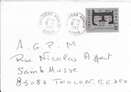 Enveloppe , 10/4/89, Canjuers Armées 83998 - Militaire Stempels Vanaf 1900 (buiten De Oorlog)