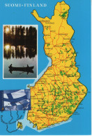 Finland Suomi 2002 Maximum Card, National Flag, Map, Suomen Lippu, Finlands Flagga - Maximum Cards & Covers