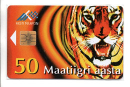 Tigre  Télécarte Eesti Telefon Estonie Phonecard 50 Maatiigri Aasta ( T 147) - Estonie