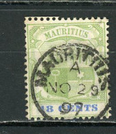 MAURICE (GB) - BLASON - N° Yt 91 Obli. - Mauritius (...-1967)