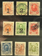 Russia Empire 1915 Emergency Money Used As Definitive Stamps Romanovs VERY RARE Full Cancelled Set Of 9 Stamps - Usados