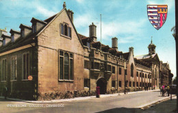 CAMBRIDGE, ENGLAND, PEMBROKE COLLEGE, ARCHITECTURE, EMBLEM, CAR, UNITED KINGDOM, POSTCARD - Cambridge