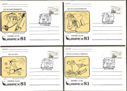 Portugal 1981,   11x FDC.  Turipex 81 - FDC