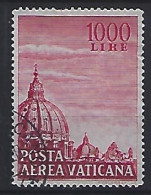 Vatican  1958  Airmail (o) Mi.281 Y (Wmk.1, Perf 13.5) Error - Variétés & Curiosités