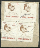 Turkey; 1970 Regular Issue Stamp 1 K. ERROR "Double & Shifted Perf." - Gebruikt