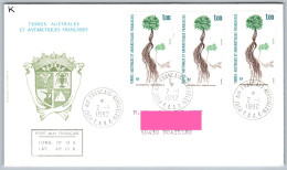 042, Document Terres Australes Et Antarctiques Françaises TAAF Enveloppe 1992, Colobanthus  - Briefe U. Dokumente