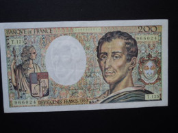 FRANCE : 200 FRANCS   1992 *    FAYETTE 70 / PICK 155e      TTB ** - 200 F 1981-1994 ''Montesquieu''