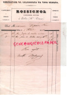 87 - BELLAC- RARE FACTURE ROSSIGNOL - CHAUSSURES CORDONNIER BOTTIER- CAOUTCHOUC CIRAGE- VERNIS- 1863 - Artigianato