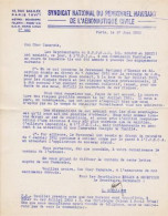 Lettre Du "Syndicat National Du Personnel Navigant De L'Aéronautique Civile" Du 27 Juin 1952 (106)_RLVP31 - Other & Unclassified