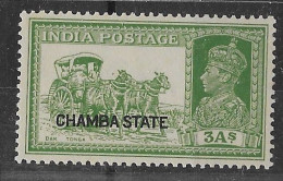 Chamba State Mnh ** 1938 - 1936-47 Roi Georges VI