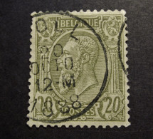 Belgie Belgique - 1884  - COB/OBP  47  -  Gestempeld /obl. - Moll - 1888 - 1869-1888 Lion Couché (Liegender Löwe)