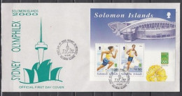 Olympische Spelen  2000 , Solomon Islands - F. D .C . - Estate 2000: Sydney