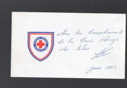 LES LILAS :   CROIX ROUGE Carte De 1963  (voir La ,description) (PPP47795) - Red Cross