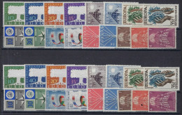 Luxembourg - Luxemburg - Timbres -2 Séries  Europa-Luxembg.-Deutschl. -Italien-Nederland-Helvetia - France  MNH** - Nuevos