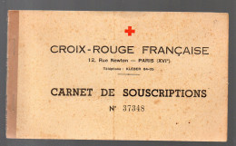 Paris:   CROIX ROUGE Carnet De Souscriptions 1943  (voir La ,description) (PPP47797) - Rode Kruis