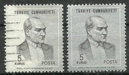 Turkey; 1970 Regular Issue 5 K. ERROR "Partial Ground Color" - Gebruikt