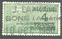 124 Algerie Timbre Fiscal 4 Francs (ALG-199) - Oblitérés