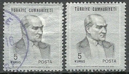 Turkey; 1970 Regular Issue 5 K. ERROR "Shifted Print" - Gebruikt
