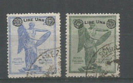 Regno Kingdom 1924 Vittoria Victory OVPT "Lire UNA" C.5 + C.25 - Used - Usados