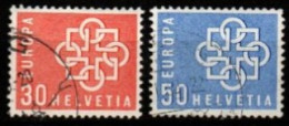 SUISSE      -       EUROPA   .  1959.   Y&T N° 630 à 631 Oblitérés - Oblitérés