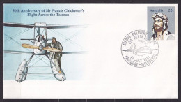 AUSTRALIA. 1981/50th Anniversary Of Sir Francis Chichester's/illustrated PS Envelope. - Storia Postale