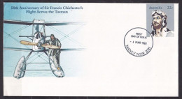 AUSTRALIA.1981/50th Anniversary Of Sir Francis Chichester's/illustrated PS Envelope. - Cartas & Documentos