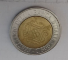 MONETA ITALIA 500 LIRE CENTENARIO BANCA D'ITALIA OTTIME CONDIZIONI - 500 Liras