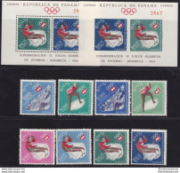 1964 PANAMA, Olimpiadi D'inverno 8 Valori + 2 BF MNH/** - America (Other)