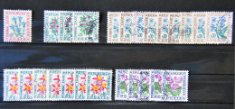 France 1964/71 - Petit Lot De 25 Timbres Taxe Fleurs Des Champs N° 96-98-99-100-102 - 1960-.... Afgestempeld