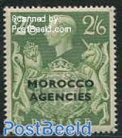 Great Britain 1949 2/6Sh, Morocco Agencies, Stamp Out Of Set, Mint NH - Ongebruikt