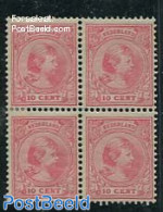 Netherlands 1891 10c Pink, Block Of 4 [+], Unused (hinged) - Neufs