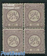 Netherlands 1894 2.5c Violet, Block Of 4 [+], Mint NH - Neufs