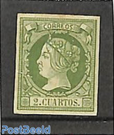 Spain 1860 2cs, Green, Stamp Out Of Set, Unused (hinged) - Ungebraucht
