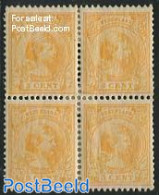 Netherlands 1891 3c Yelloworange, Block Of 4 [+], Unused (hinged) - Unused Stamps