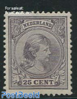 Netherlands 1891 25c MNH, Short Perf. On Right Side, Mint NH - Unused Stamps