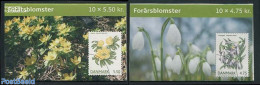 Denmark 2006 Spring Flowers 2 Booklets, Mint NH, Nature - Flowers & Plants - Stamp Booklets - Ongebruikt