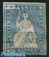 Switzerland 1854 10R, Blue, 2nd Munich Print, Used, Used Stamps - Used Stamps