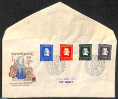 Netherlands 1952 V. Riebeeck FDC, Open Flap, Typed Address, First Day Cover - Covers & Documents