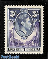Rhodesia, North 1938 3Sh, Stamp Out Of Set, Unused (hinged), Nature - Animals (others & Mixed) - Elephants - Giraffe -.. - Rhodésie Du Nord (...-1963)