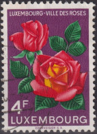 1956 Luxemburg Red Roses (Rosa Hybr.)  ⵙ Mi:LU 550, Sn:LU 313, Yt:LU 509, Sg:LU 604, AFA:LU 546 - Usados